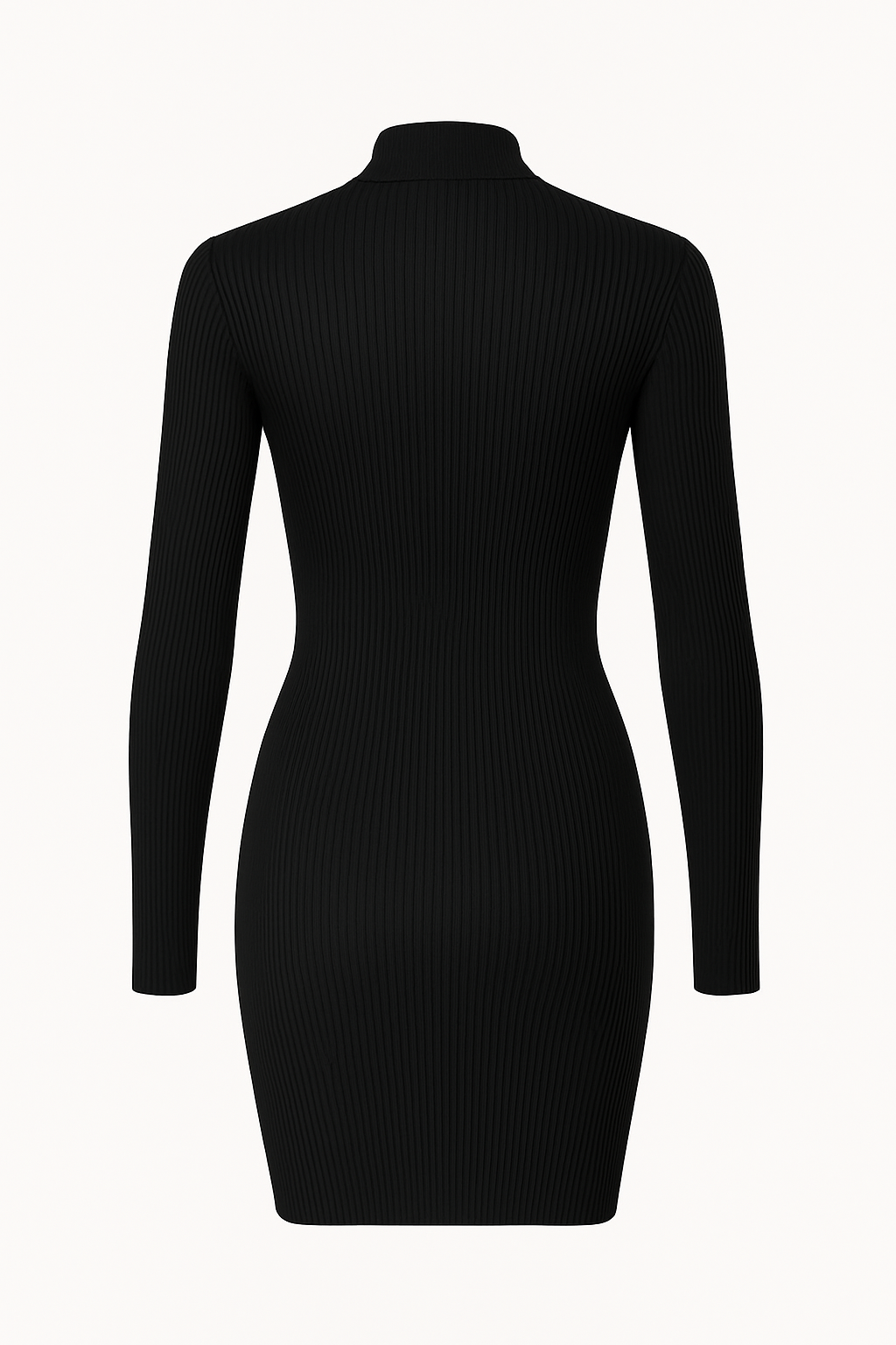 Elegantes Strickkleid mit Cut-Out Black