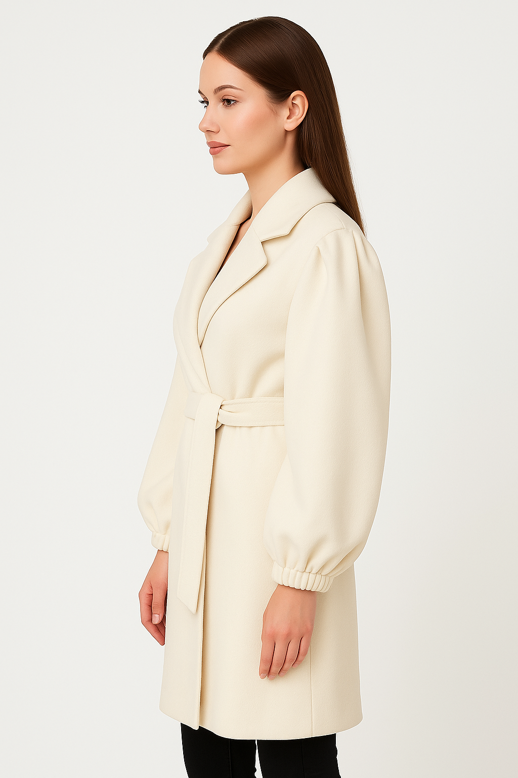 Eleganter Longcoate White